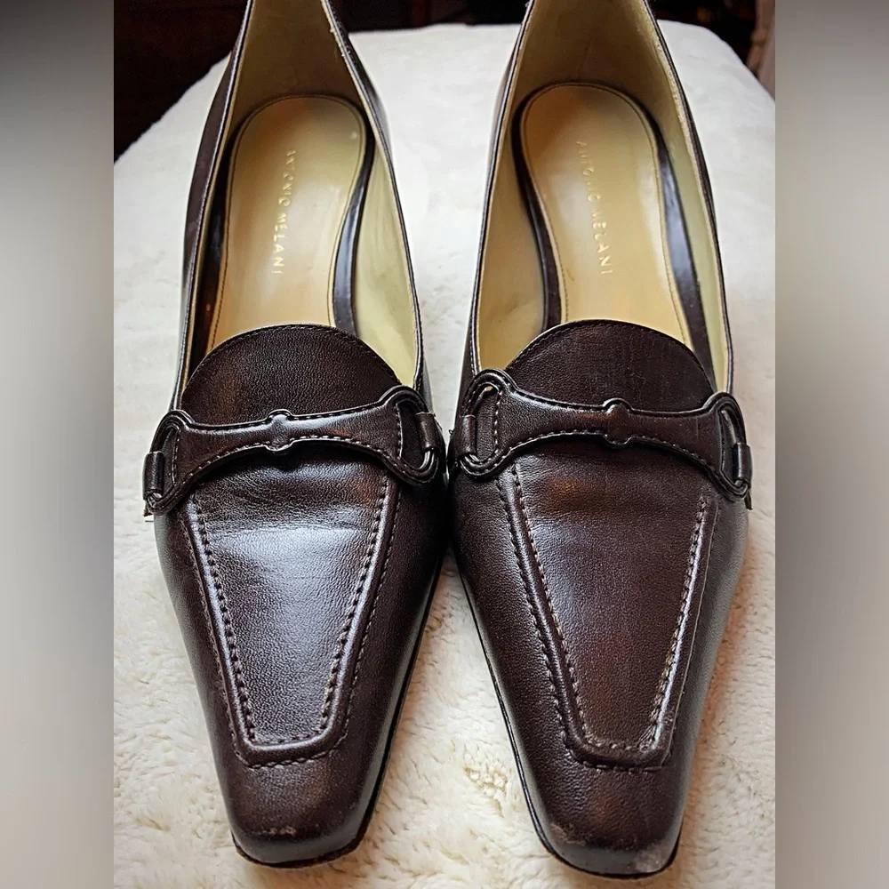Vintage Antonio Milani Brown leather pumps - Picture 2 of 6